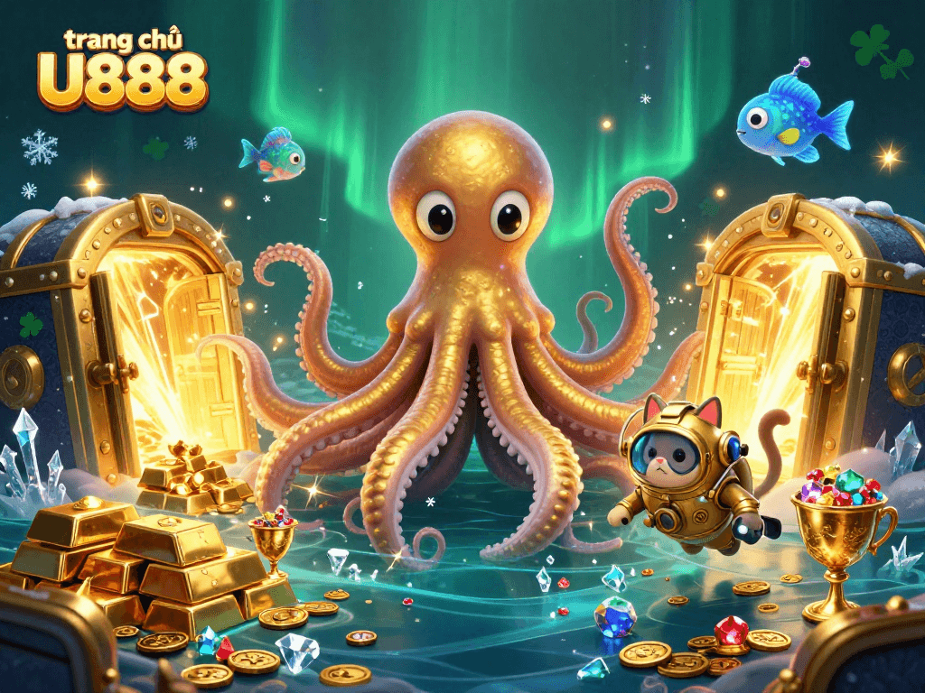 Spin the reels at trang chủ U888 with a treasure-themed underwater adventure featuring a colossal kraken.