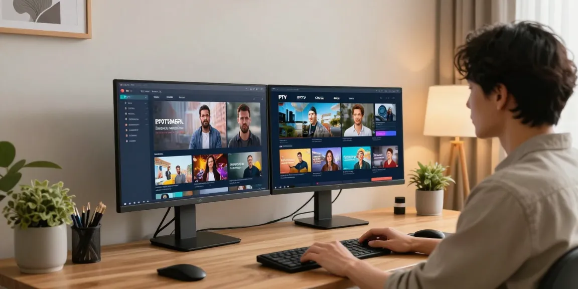 IPTV reseller UK managing client subscriptions as a trusted provider in a local business office.