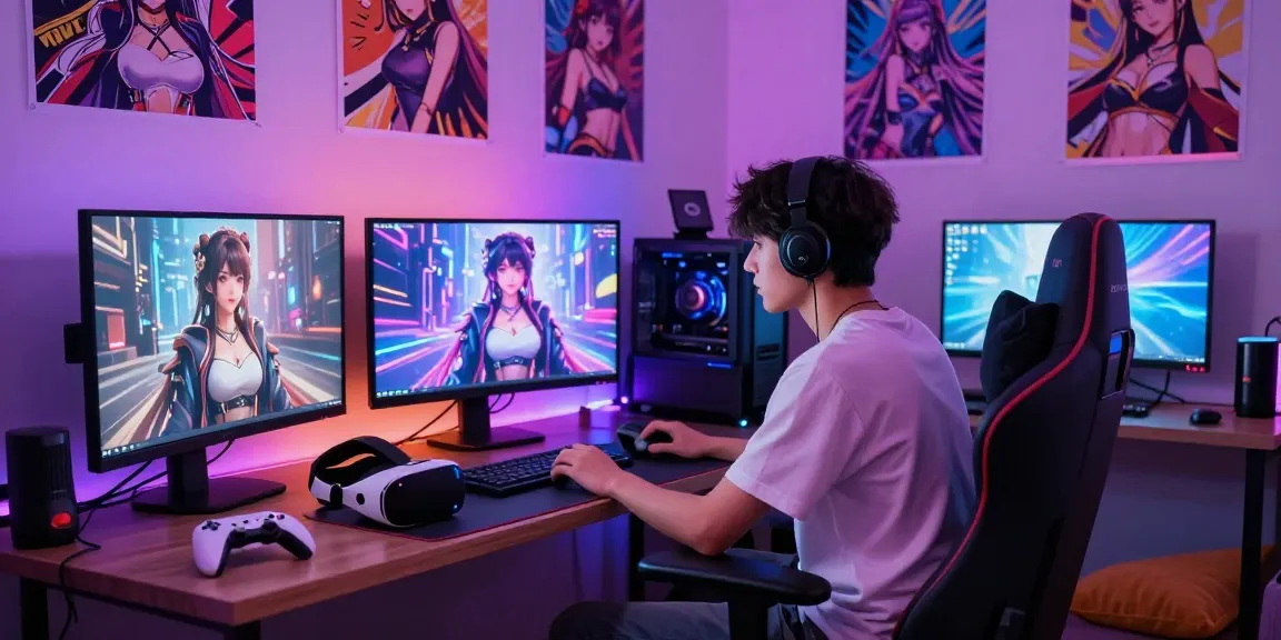 Interactive gaming scene showcasing ecchi AI character with immersive atmosphere.