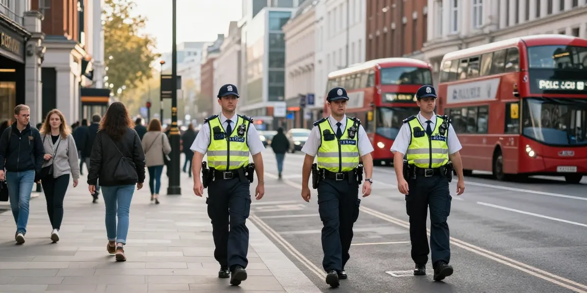 Security Guards patrolling London streets, ensuring community safety and trust in professional services.