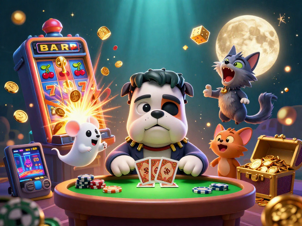 Join U888’s thrilling card games with a whimsical Frankenstein bulldog and ghost mouse!