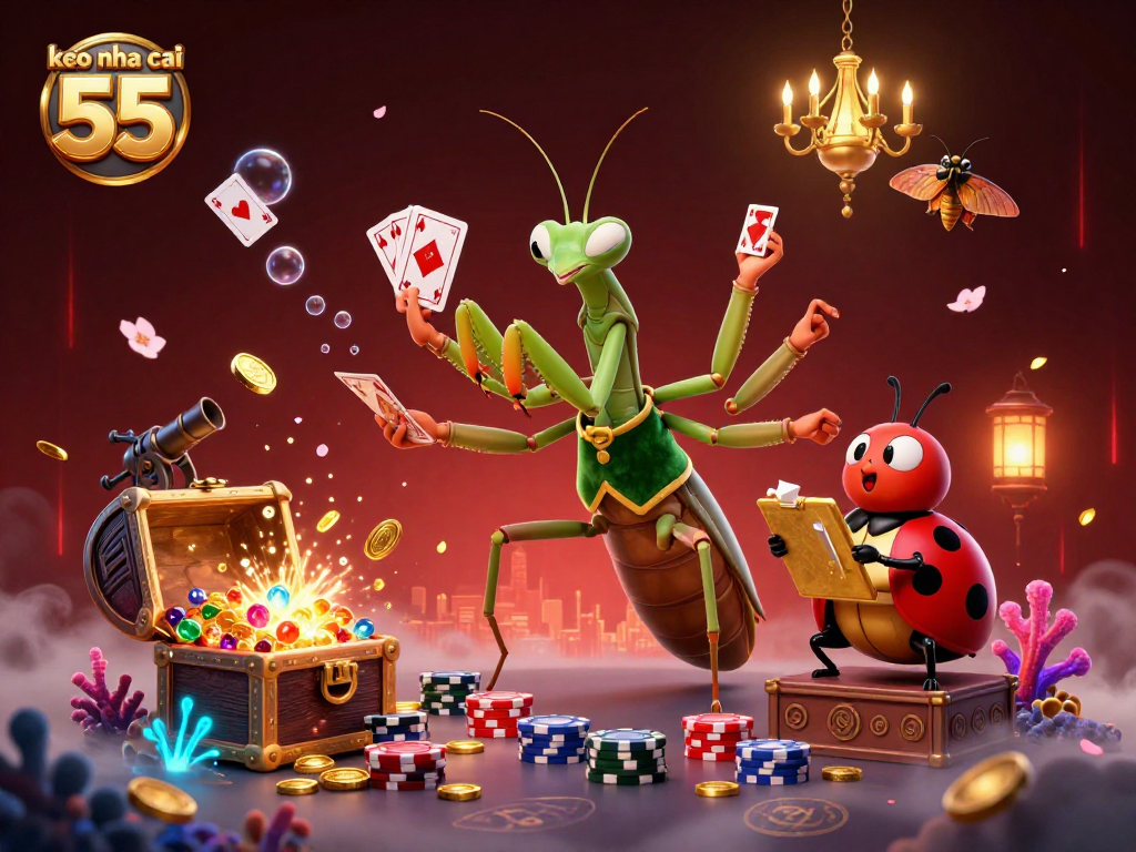 Engage in exciting gameplay with keo nha cai 55 featuring colorful casino elements in a vibrant atmosphere.