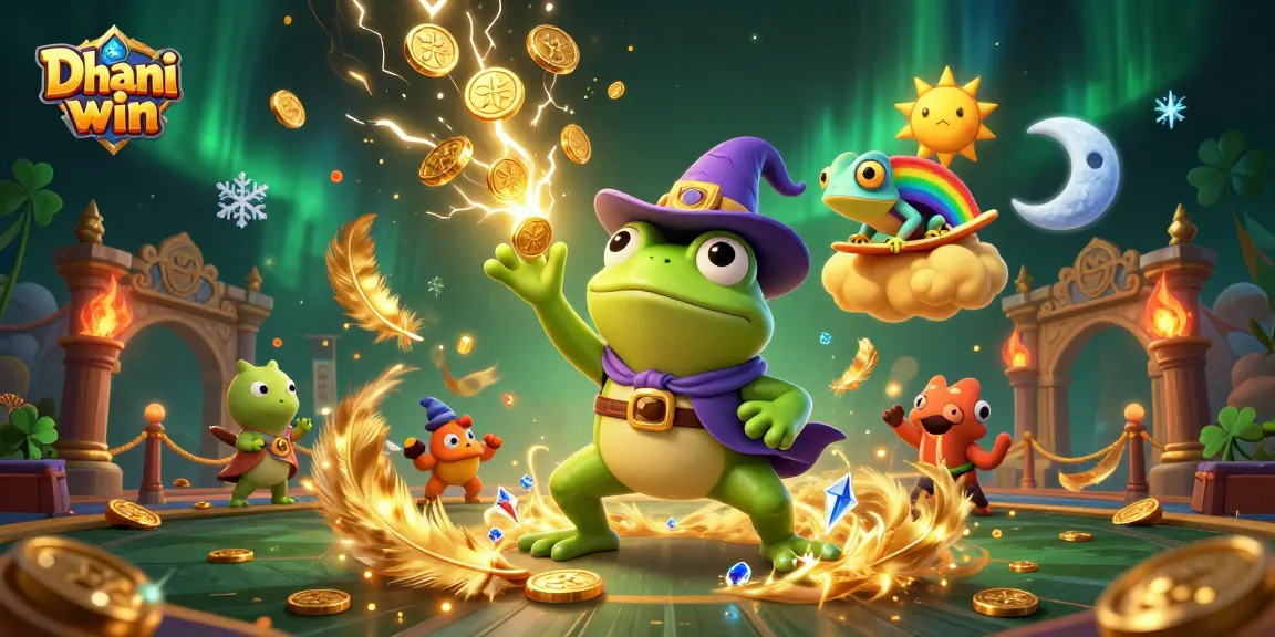 Dive into the excitement of Dhani win with vibrant characters and thrilling gaming elements in a rich casino scene.